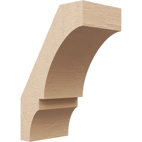 Ekena Millwork 5-inch W x 8-inch D x 12-inch H Balboa Rough Cedar Woodgrain TimberThane Knee Brace, Primed BRCUR05X08X12BOARCPR - main